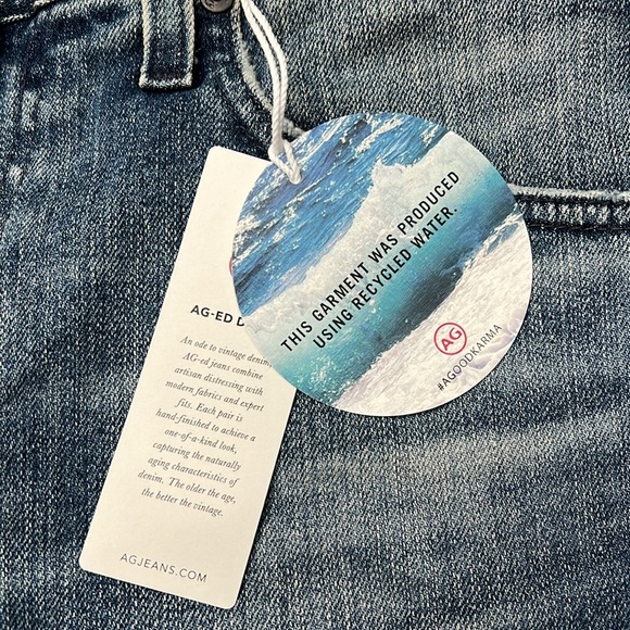 Ag Adriano Goldschmied men’s Tellis modern slim jeans 30x34 distressed NWT - Picture 13 of 16